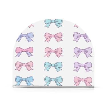 Imagem de Qilmy Bonito suporte de guardanapo de gravata borboleta para mesas - porta-guardanapos para cozinha, porta-guardanapos de mesa, porta-guardanapos de coquetel, porta-guardanapos moderno, guardanapos de