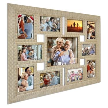 Imagem de Painel Quadro Multifotos Grande Com Vidro Parede 11 Fotos| Quadro Multifotos Grande | Centro de Lembranças na Parede(PALHA)