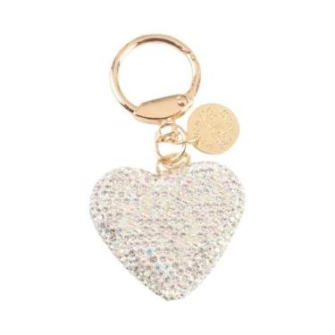 Imagem de Chaveiro De Coração Com Strass Para Mulheres, Pingente De Metal Crista