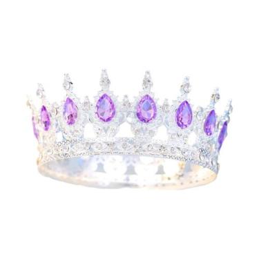 Imagem de Tiara Redonda De Strass Para Noivas, Mulheres, Rainhas, Princesas E Me