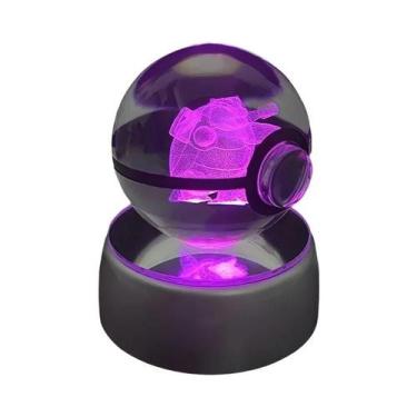 Imagem de Luminária LED 3D Cristal Pokémon POKE BALL Com Figuras De Brinquedo Sn