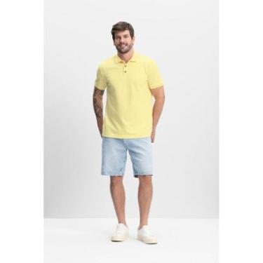 Imagem de Camisa Polo Masculina Em Piquet Comfort Essendi Amarelo-Masculino