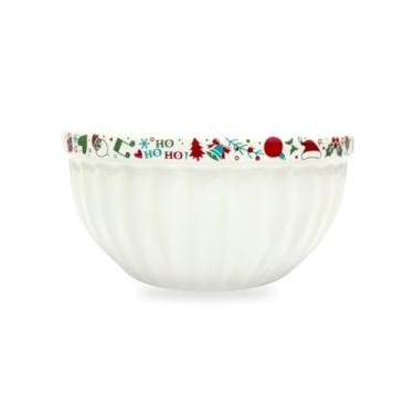 Imagem de Tigela Itália Natal Cerâmica 480ml 2° LINHA DEFEITOS Feliz Natal Bowl Cumbuca Sopas Caldos Sobremesas(Branca)