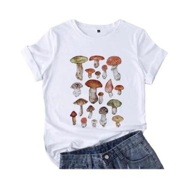 Imagem de Camiseta Casual Feminina De Verão Com Estampa Gráfica De Pássaro Em Es