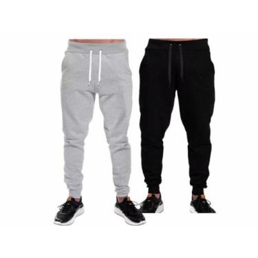 Imagem de Calça Moletom Masculina e Feminina lisa Academia Treino dia a dia Frio