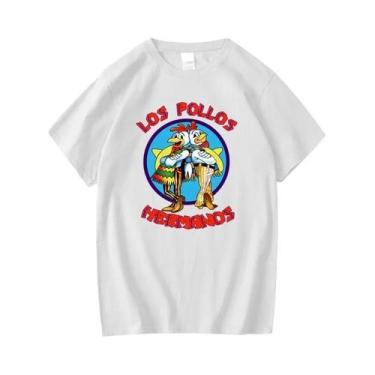 Imagem de Camiseta Masculina Engraçada Chicken Brothers, Camiseta Casual De Verã