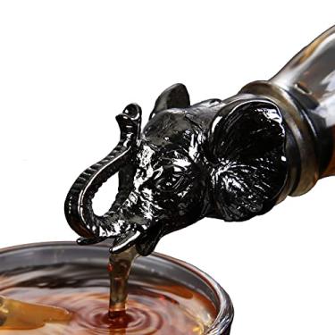 Imagem de Aerador de Vinho com Válvula Metal Animal para Garrafa Whiskey Borracha Silicone Liga Zinco Premium Final Retro Detacháv