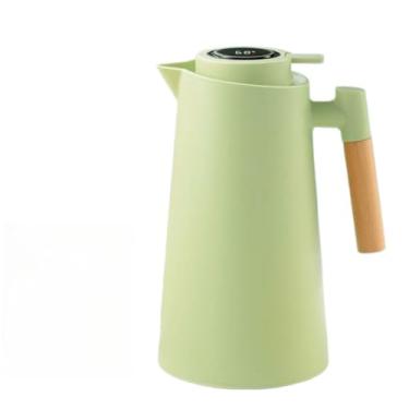 Imagem de Garrafa Térmica Com Termômetro Ideal Para Café Chás E Água(Verde Claro)