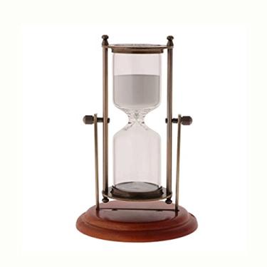 Imagem de U5GAAALPPQ9 15 minutos de madeira e ampulheta rotativa Sandglass Sand Timer Decoração de casa Presente criativo Weding Sand Clock