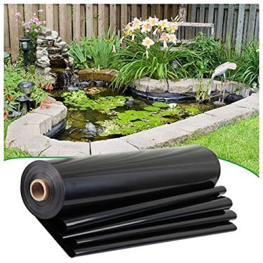 Imagem de Forro de lagoa de jardim revestimentos resistentes para lagos de peixes filme impermeável membrana de piscina de jardim, fácil de cortar, HDPE 2x6m 2,5x3m 4x5m 5x9m 6x6m 7x8m 8x10m 10x10m 12x12m