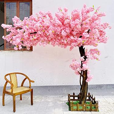 Imagem de U5GAAALPPQ9 Flores artificiais de cerejeira para casa, festa de casamento, jardim, escritório, decoração, plantas de seda, árvores grandes, trepadeiras falsas, 1,5 m x 1,5 m ()