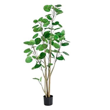 Imagem de Plantas falsas simulação de plantas artificiais para chão de árvore, bonsai, casa, sala de estar, jardim, decoração de árvore, plantas artificiais artificiais para ambientes internos e externos, 140