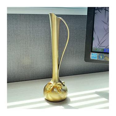 Imagem de U5GAAALPPQ9 Vaso decorativo europeu retrô pavão vaso de liga metálica ouro/bronze pequeno vaso moderno mesa jardinie criativo casa decorativa garrafa de flores vaso de flores (cor: B2) (B2) (B2)