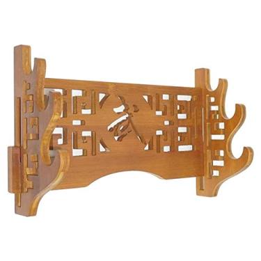 Imagem de U5GAAALPPQ9 Acessórios de mesa Suporte de espada Samurai Japonês Katana Suporte Wakizashi Aberto Artes Marciais Suporte de Espada