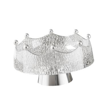 Imagem de Baoblaze Fruteira com pedestal, doceira, elegante e multifuncional, com garfos para frutas, ideal para cozinha, celebrações e aniversários, Branco E Prata