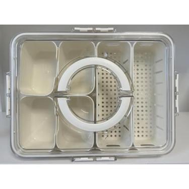Imagem de Organizador de Geladeira Hermético com Divisórias – Pote Organizador Multiuso para Alimentos e Organização de Cozinha(K0622*2)