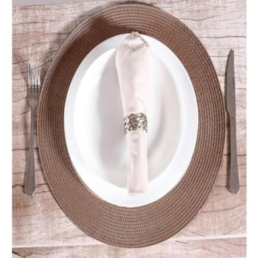 Imagem de KIT 6 PS JOGO AMERICANO SOUSPLAT REDONDO 38cm(Marrom)