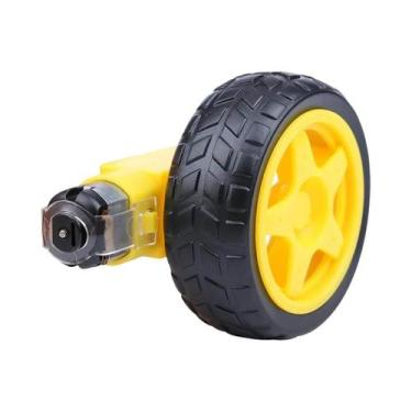 Imagem de Motor DC Com Caixa De Engrenagens De Eixo Duplo 3-6V Com Fios Para Kit