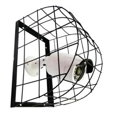 Imagem de Grade Câmera Gaiola Proteção Redonda Preta E Branca - TR ARAMADOS, Pre