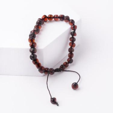 Imagem de Pulseira Âmbar Adulto Certificado Lituânia Cereja - Palaziun