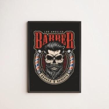 Imagem de Quadro Decorativo Los Angeles Barber Shop 33X24Cm Com Vidro - Quadros 