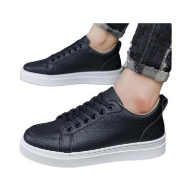 Imagem de Tênis Casuais Brancos Masculinos, Estilo Coreano, Versáteis, Sneakers 