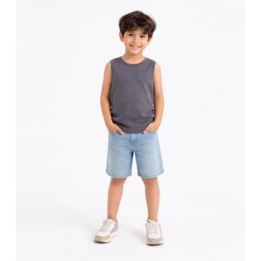Imagem de Regata Básica Infantil Unissex Lisa Soletex Cinza - Soletes, 6, Cinza