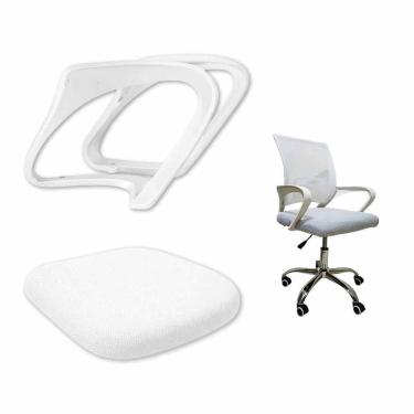 Imagem de Conjunto Assento e Braços Cadeira Escritorio Home Office Trabalho Casa Estudo Leitura Reposiçao Peças Conserto