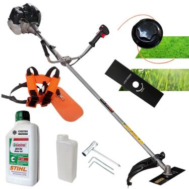 Imagem de Roçadeira Profissional Anmax CG430-B À Gasolina 2T 43cc 1,7HP 12.000rpm Robusta e de Alta Performance C/ Carretel Nylon + Faca 2 Pontas + ÓLEO STIHL