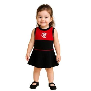 Imagem de Vestido Infantil Flamengo Regata Oficial - Revedor, Vermelho, Preto, T
