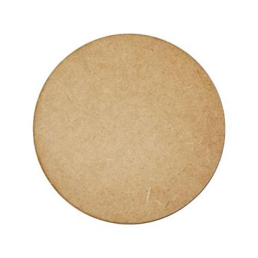 Imagem de Placa Redonda MDF Cru 20x20 3mm Artesanato e Quadro 25 unidades - - No