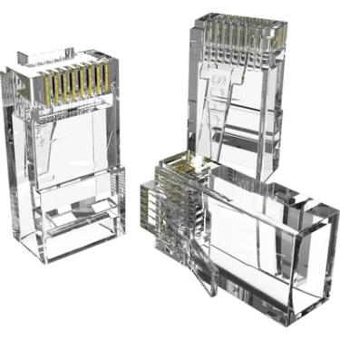 Imagem de Conector Rj45 Cat.6 Furukawa, Macho De Passagem - Pacote Com 10 Plugs