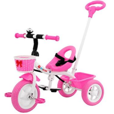 Imagem de Triciclo de Passeio Andador Biemme Little Trike Comfort Rosa