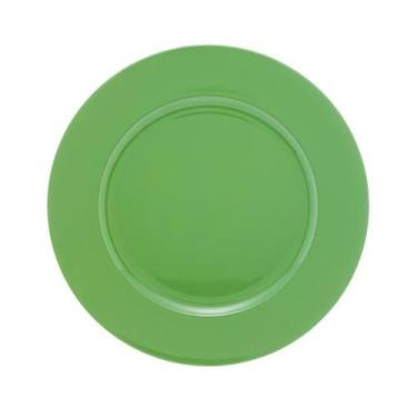 Imagem de Sousplat Lugar Americano Redondo Lyor Plástico Verde 33cm