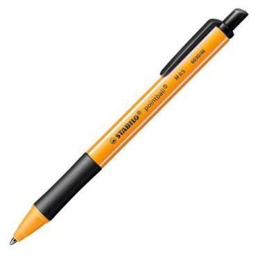 Imagem de Caneta esferográfica Pointball 0.5 mm Preta - 6030/46 - Stabilo