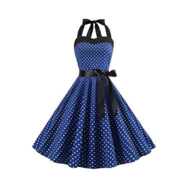 Imagem de Vestido De Festa Vintage Retro Com Poás Para Mulheres, Estilo Pin up R