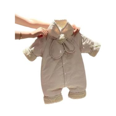 Imagem de Macacão De Pelúcia Para Bebê, Acolchoado E Quente, Estilo Retrô, Para 