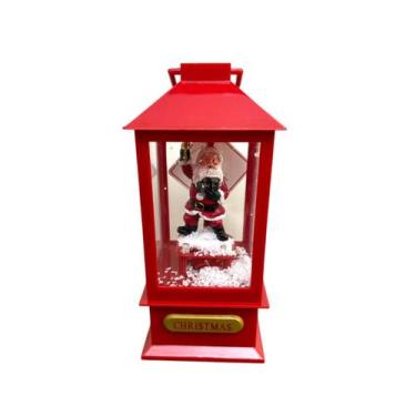 Imagem de Decorativo Lanterna Natalina Com Som E Luz Papai Noel - Espressione
