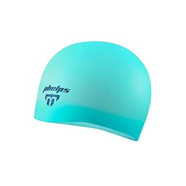 Imagem de Touca de Silicone Phelps Dome Race 2.0 Turquesa/Marinho