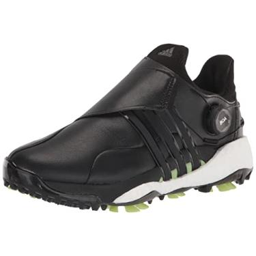 Imagem de adidas Sapato de golfe masculino Tour360 Boa, Core Black/Iron Metallic/Pulse Lime, 15