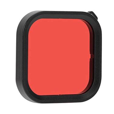 Imagem de Filtro de lente de mergulho, filtro de lente de mergulho à prova d'água para fotografia com alça para pendurar, filtro vermelho, filtro para 8 (vermelho)