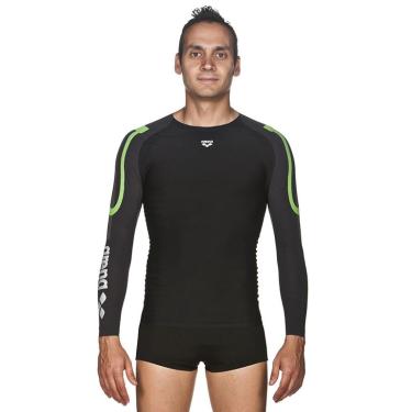 Imagem de Camiseta Masculina ml Carbon Compression Arena - preto/verde