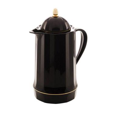 Imagem de Garrafa Térmica Plástica Genova Preto 1 Litro Lyor