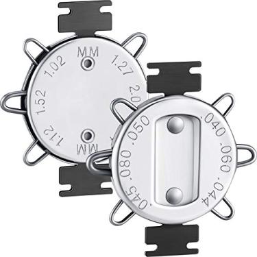 Imagem de 2 peças de ferramenta de lacuna de vela de ignição, medidor de lacuna, ferramenta de medição de arame, vela de ignição, ferramenta de ajuste de lacunas, ferramenta de ajuste de lacunas, medidor métric