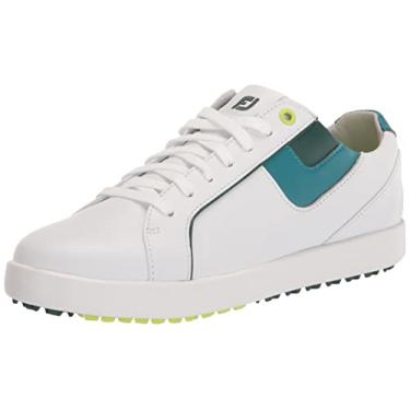 Imagem de FootJoy Sapato de golfe feminino Fj Links, Branco/caçador, 6