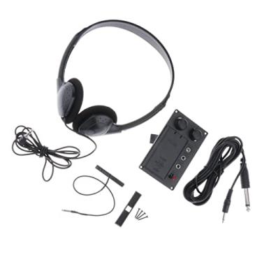 Imagem de D DOLITY Acessório pré-amplificador Piezo para captador de violino elétrico com fone de ouvido + Kit de saída de fio com orifício de plugue de 25 cm