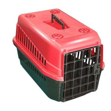 Imagem de Caixa De Transporte N3 Para Cães E Gatos Grande Vermelha Pet - Mecpet