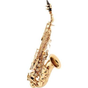 Imagem de Saxofone Soprano Curvo Bb Sp508 Laqueado Eagle