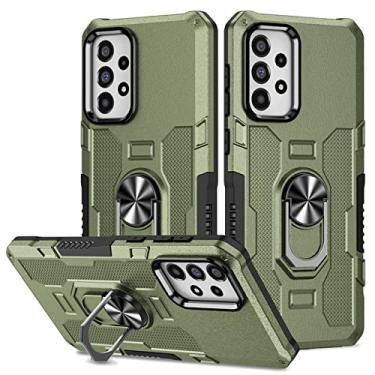 Imagem de Estojo blindado à prova de choque para Samsung A73 A53 A33 5G A23 A13 Ring Stand Phone Back Cover para Galaxy A04S A52S 5G A72 A32 4G, verde, para Samsung A04