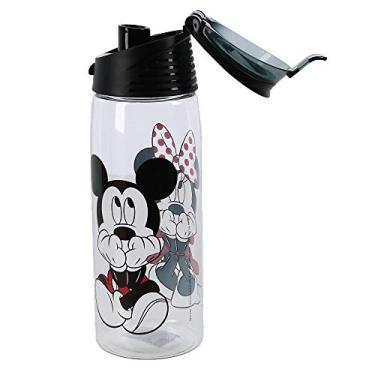 Imagem de Garrafa de água de acrílico Jerry Leigh Disney Mickey e Minnie Mouse, transparente